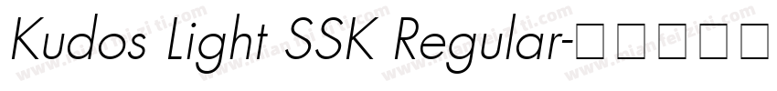Kudos Light SSK Regular字体转换